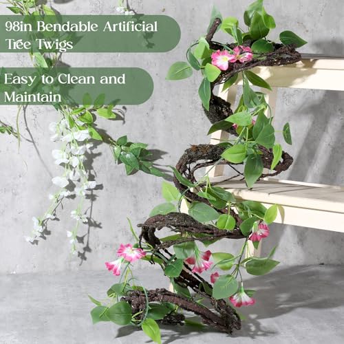 Fake Tree Branches Set - Bendable 98 Inch Artificial Vines for Halloween & Holiday Decor - Variation of THIS listing