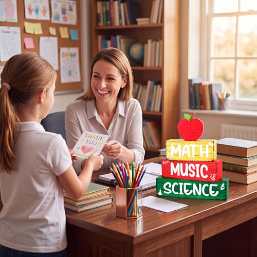 Back to School Wooden Tiered Tray Decor Set - Math Music Science Variation
