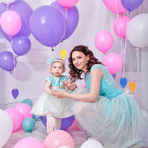 80 Pcs Reusable Plastic Balloon Weights - Colorful Helium Balloon Pendants for Weddings & Parties