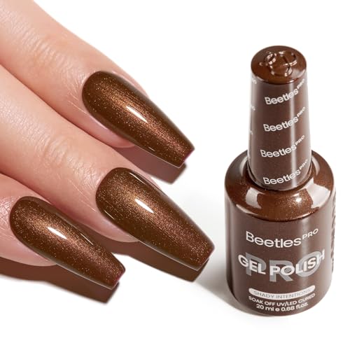 Beetles Pro Dark Brown Gel Polish - Shady Intentions 20ml Nail Art