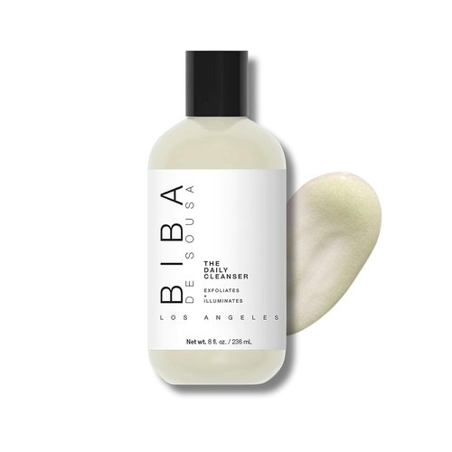 Biba De Sousa Daily Cleanser - Exfoliating Face & Body Wash for Normal/Oily Skin - Illuminates & Refines (8 oz)