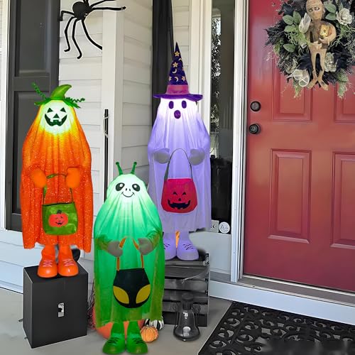 Halloween Alien Décor Light-Up Standing Trick-or-Treat Alien - Variation of Alien