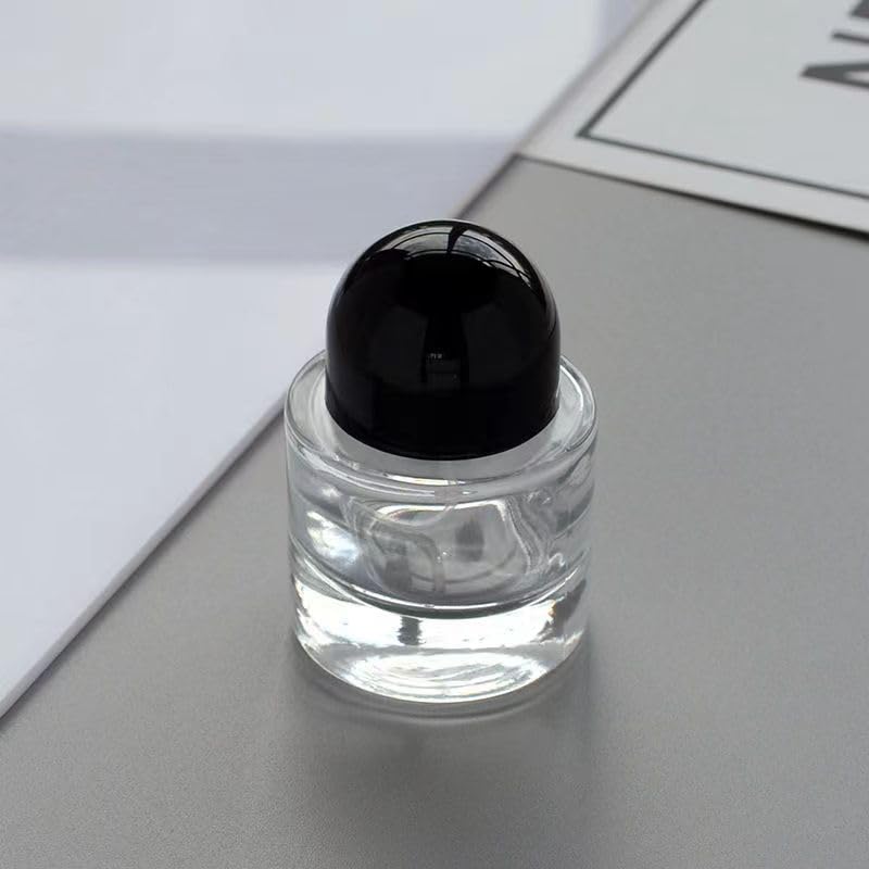 YORROR 2 Pack Clear Glass Perfume Atomizer,50ml Round Empty Perfume Spray Bottle,Portable Fragrance Fine Mist Spray Bottle Dispenser for Travel