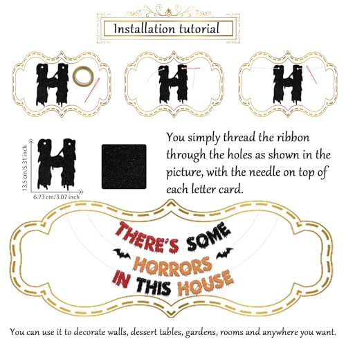 Halloween Horror Banner for Party Decorations - Spooky House Sign