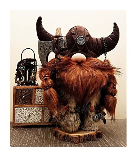 Viking Warrior Gnome Doll - Scandinavian Halloween Farmhouse Decor - Variation A