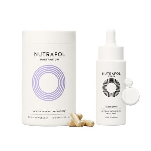 Nutrafol Postpartum Hair Growth Supplements - Clinically Tested for Thickness & Strength | 1 Month Supply, 1.7 Fl Oz