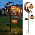 Halloween Garden Stake Light with Lantern and Black Cat Silhouette, Solar Outdoor Decor