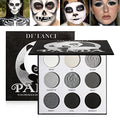 Goth Eyeshadow Palette Grey Black White Silver - Blendable Smokey Eye Makeup