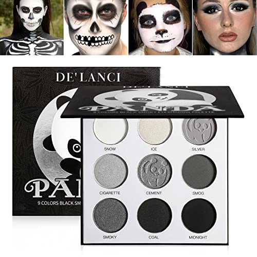 Goth Eyeshadow Palette Grey Black White Silver - Blendable Smokey Eye Makeup