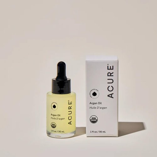 Acure The Essentials Argan Oil - Organic Argan Oil for Hair & Skin, Pure Renewing Moisture for Face & Body, Carrier Oil for Essential Oils, Vegan, Natural, Cold Pressed - 1 fl oz (2 Pack)
