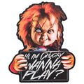 Chucky Wanna Play Mug Shot Wall Art - Horror Icon MDF Sign, Official Merchandise Variation of THIS listing