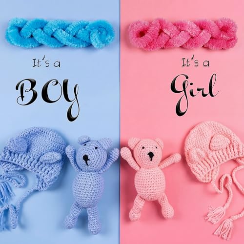 Pink and Blue Gender Reveal Leis Bulk Pack - 108 Party Necklaces for Baby Shower & Celebration (Variation of THIS listing: Pink, Blue / 108)
