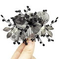 Black Flower Hair Comb for Wedding Bridal Hair Accessories Women