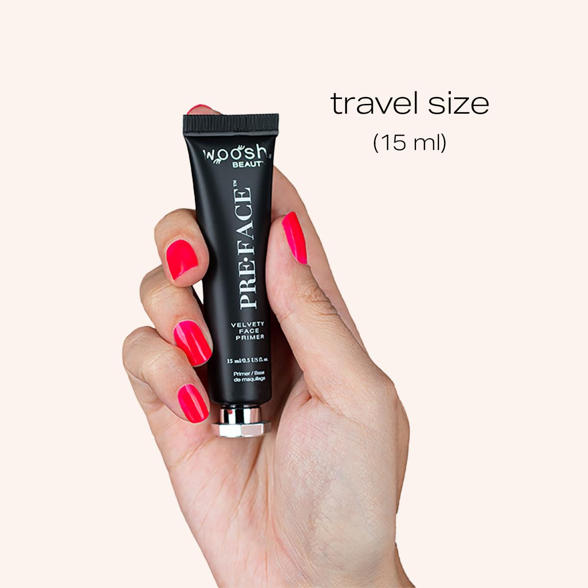 Woosh Beauty Pre•Face Primer - Hydrating, Long-Lasting Vegan Formula | Pore Minimizer, 15 ml Travel Size