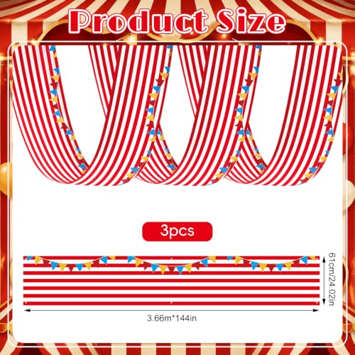 Halloween Carnival Circus Ceiling Decorations Banner - 3 Pack - Variation of Carnival