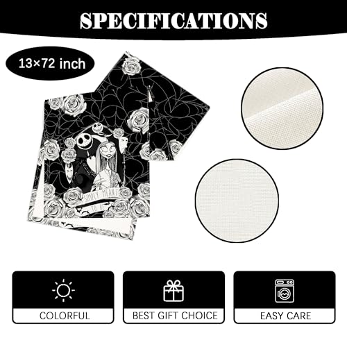 Halloween Table Runner 13x72 Inch Spooky Home Party Decor Linen