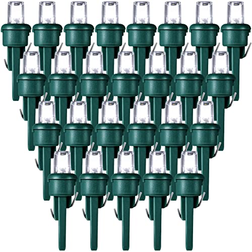 48 Pcs LED Replacement Bulbs for Christmas String Lights - Green & Cold White