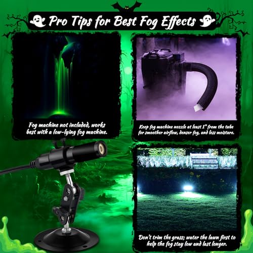 Green Laser Line Projector for Halloween Swamp Party Decoration - IP67 Waterproof