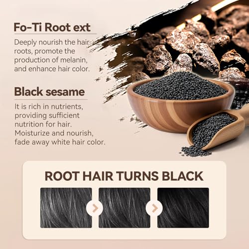 Peptide Temporary Hair Dye Comb - Gray Root Cover for Dark Brown Hair 02#