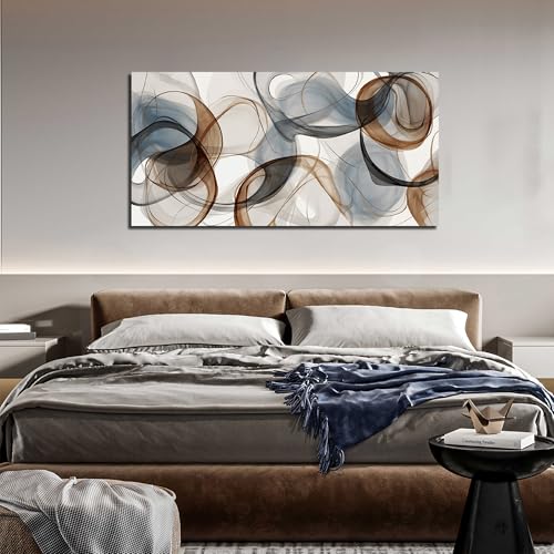 Large Abstract Canvas Wall Art for Bedroom and Living Room Decor