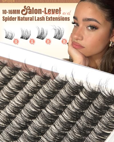 D Kit Spider Lashes Clusters Set Natural Wispy Eyelash Extensions with Bond & Seal