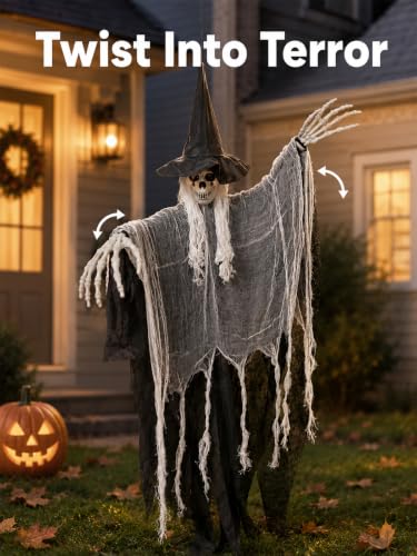 Halloween Hanging Ghost Decorations 3 Pack Spooky Reaper Decor for Indoor Outdoor