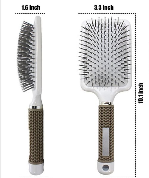 Skiennix Detangling Paddle Brush - Anti-Frizz Hairbrush for Curly & Fine Hair | Wet or Dry Use