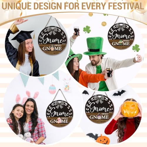 Gnome Sweet Gnome Seasonal Interchangeable Sign with 12 Icons - Variation Gnome1