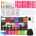 42 Colors Face Painting Kit - Water-Activated Face & Body Art Set for Halloween & Parties