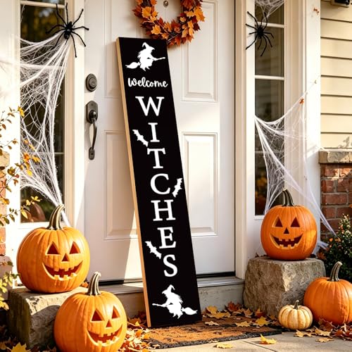 Halloween Porch Sign Outdoor Wooden Halloween Decorations 46.8 Inch