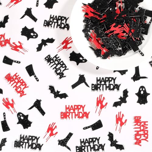 Halloween Birthday Confetti Set - 200 Pieces Spooky Horror Party Decor