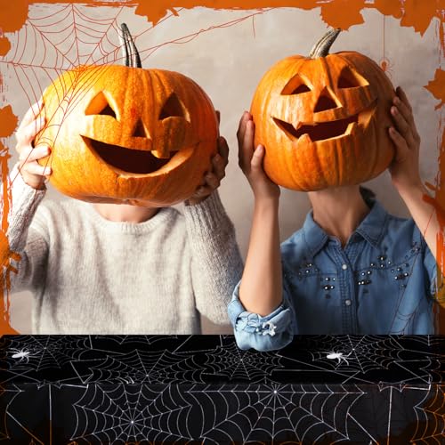 6 Ft Halloween Spider Web Tablecloth Spooky Party Decor