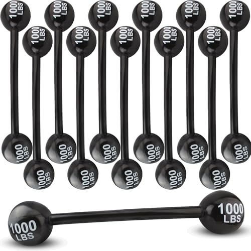 12 Pack Inflatable Dumbbell Barbell Party Props - 47 Inch Fake Weights for Cosplay & Celebration
