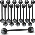 12 Pack Inflatable Dumbbell Barbell Party Props - 47 Inch Fake Weights for Cosplay & Celebration
