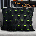 Halloween Pillow Covers 18x18 Set of 2 Black Ghost Home Decor - Green Variation