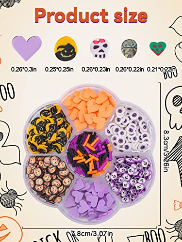 Halloween Nail Art Sequins Set - 3 Boxes of Skull, Pumpkin, Ghost & Spider Shapes - Variation B