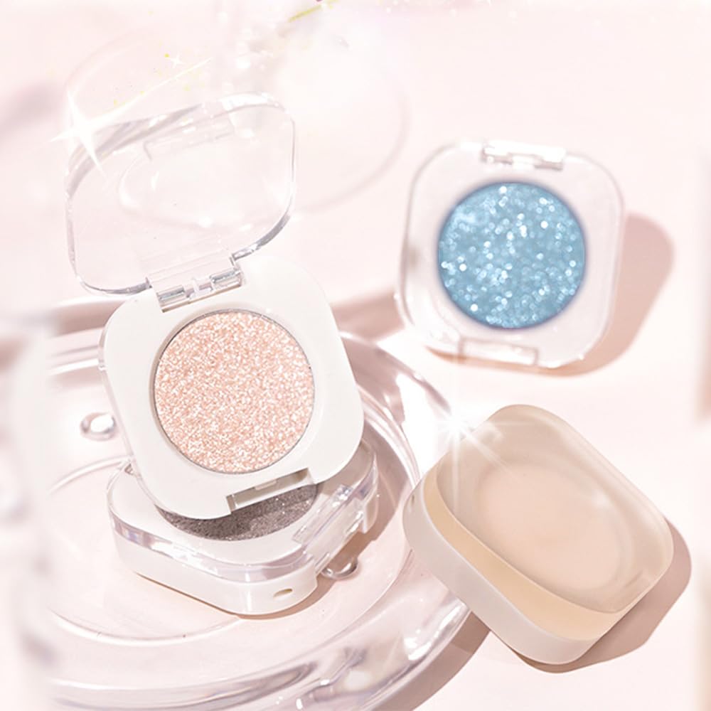 WanTuoluo Champagne Shimmer Eyeshadow - Rose Gold Glitter Cream for Effortless Eye Makeup | 24g