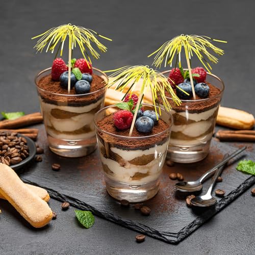 Gold Firework Cupcake Toppers - 200 Pcs Party Decoration & Cake Picks