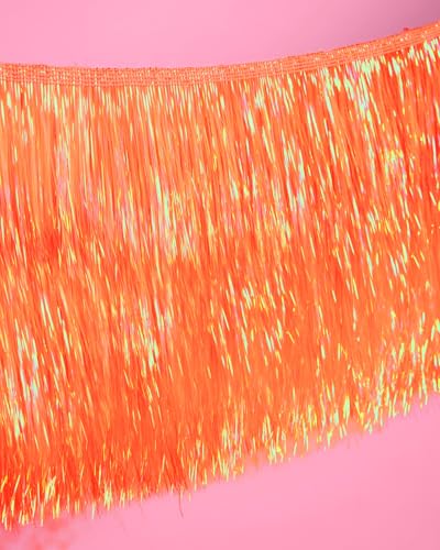 Orange Fringe Banner - 4 ft Party Garland for Birthday & Celebration Backdrops