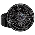 50 Pack Halloween Spider Web Dessert Plates - 7 Inch Disposable Party Tableware