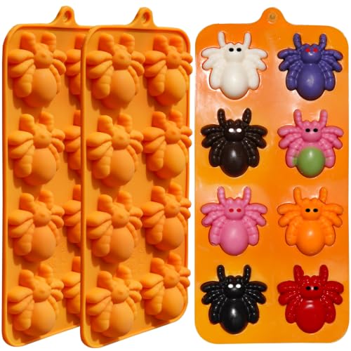 Halloween Spider Silicone Mold for Candy, Resin & Baking - 8 Cavities