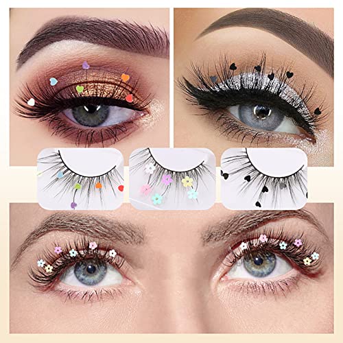 Colorful Sequin False Eyelashes - Dramatic Festival & Holiday Style, Reusable 7D Fluffy Curl