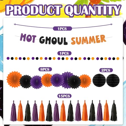 Halloween Summer Party Decorations Set - 26 Pieces for Spooky Events