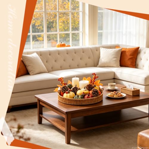 Autumn Decor Artificial Pumpkin Set - 28PCS Fall Harvest Decorations