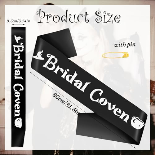 Halloween Bridal Sash - Gothic Witchy Wedding & Bachelorette Accessories