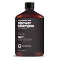 Goodfellas' Smile FURIAH 3-in-1 Shower Shampoo - Bold Leather & Wood Scent | Hydrating Body Wash & Hair Cleanser
