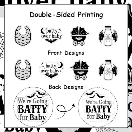 Halloween Baby Shower Decorations Bat Theme Hanging Swirls Purple Black Set