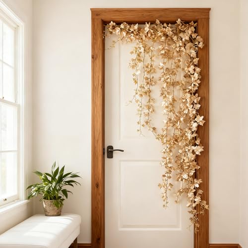 Champagne Cherry Blossom Garland Set - 2 Pieces, 11.8FT for Wedding & Party Decor