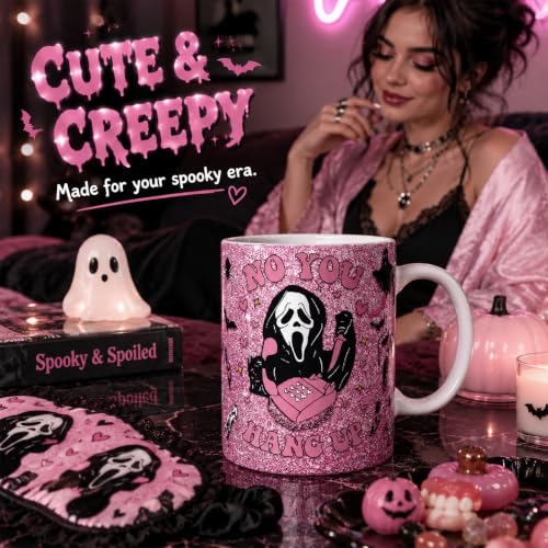Halloween Coffee Mug 11oz Gothic Scream Cup for Women & Girls