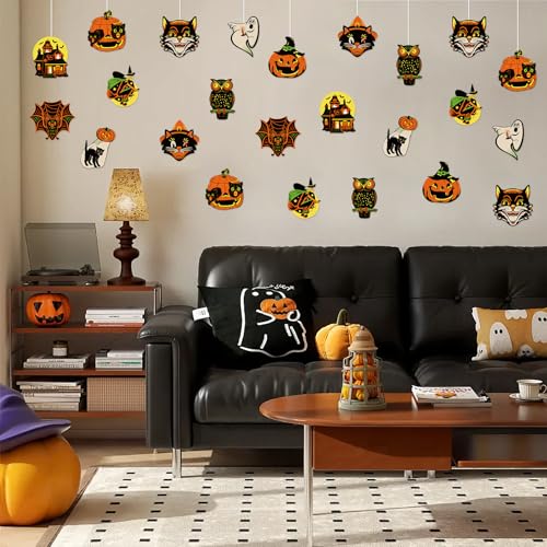 50Pcs Halloween Cardboard Cutouts Set for Party Decor, Home & Classroom